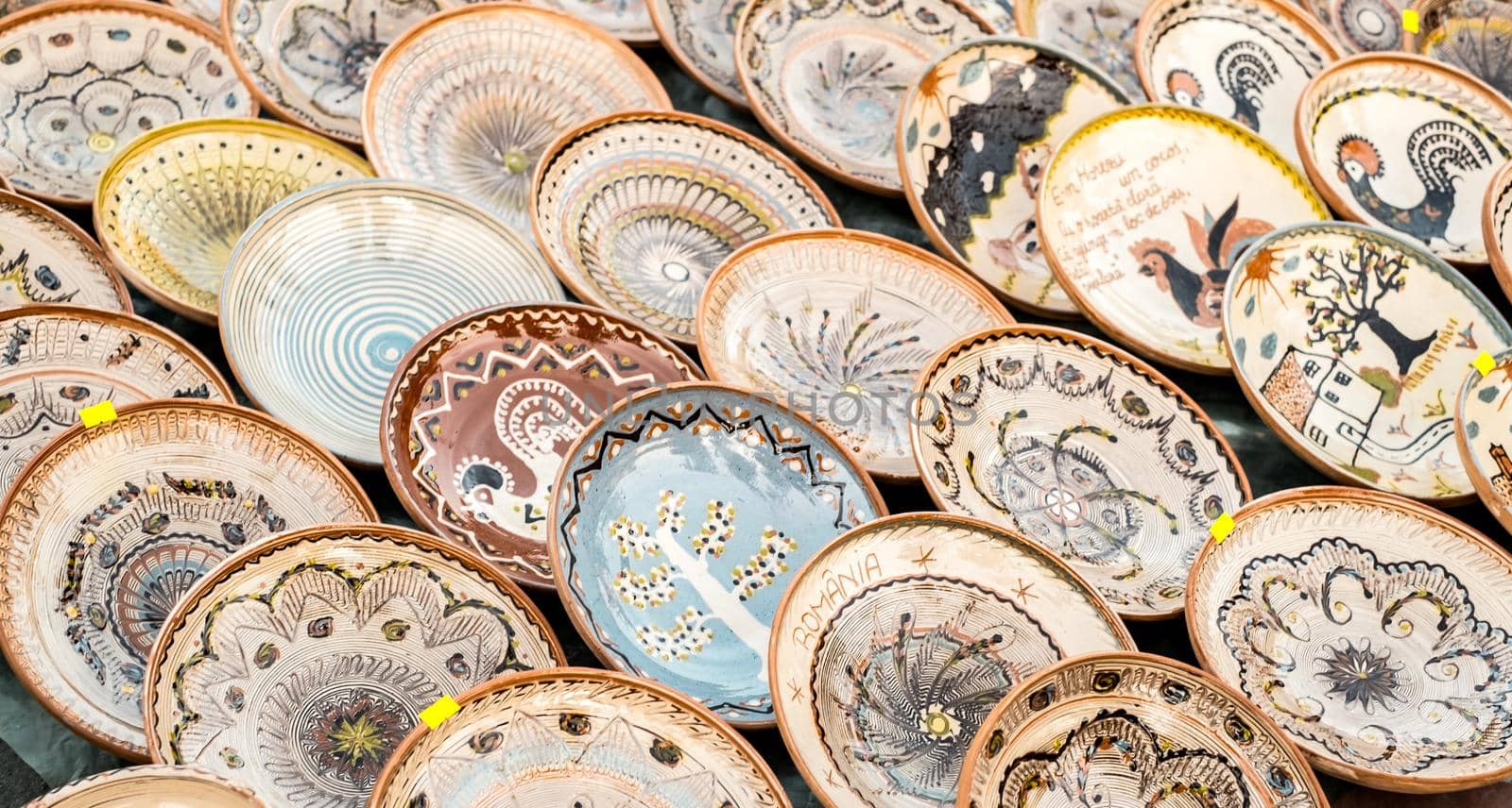 Sibiu City, Romania - 06 September 2020. Traditional Romanian handmade ceramics market at the potters fair from Sibiu, Romania by Roberto