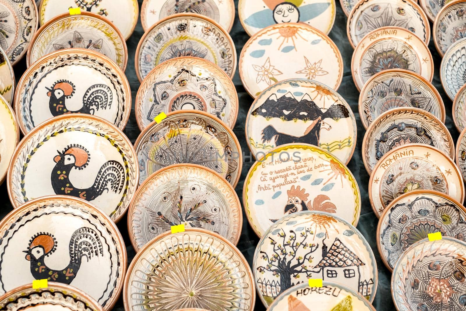 Sibiu City, Romania - 06 September 2020. Traditional Romanian handmade ceramics market at the potters fair from Sibiu, Romania by Roberto