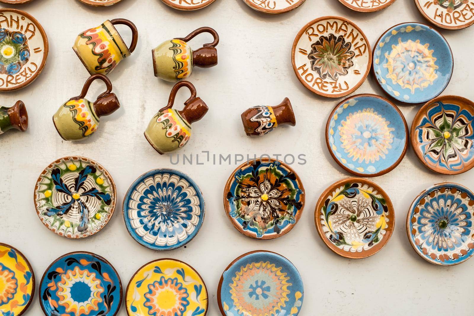 Sibiu City, Romania - 06 September 2020. Traditional Romanian handmade ceramics market at the potters fair from Sibiu, Romania by Roberto