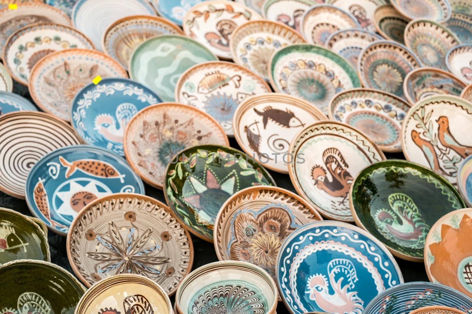 Sibiu City, Romania - 06 September 2020. Traditional Romanian handmade ceramics market at the potters fair from Sibiu, Romania by Roberto