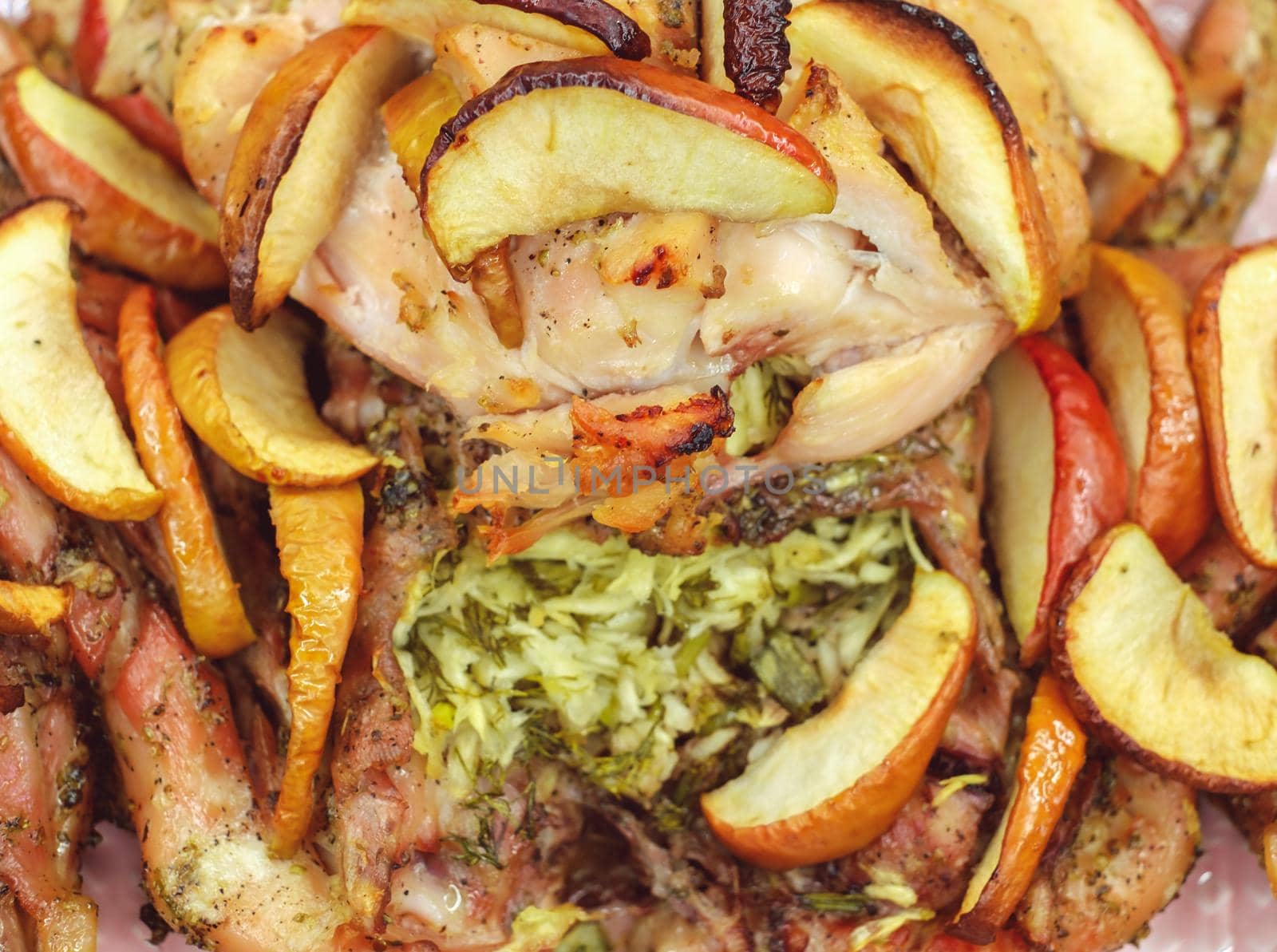 baked chicken with fruits and vegetables by Roberto