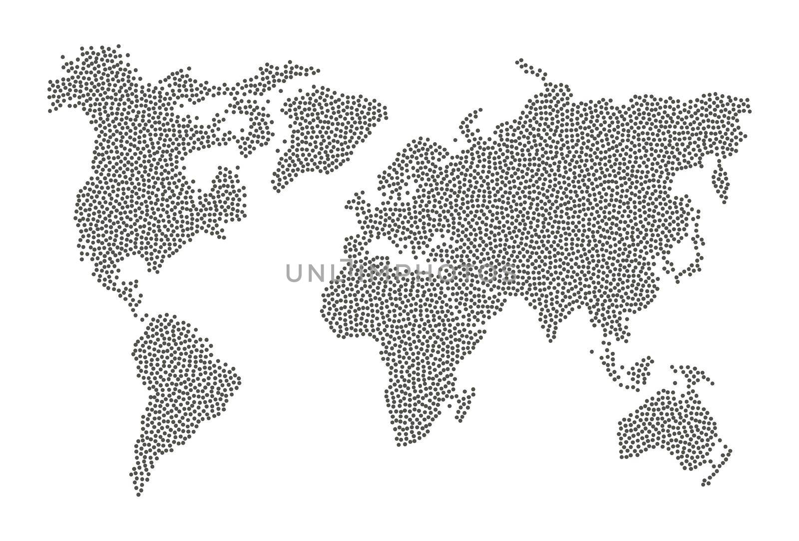 Dotted world map. Abstract infographic isolated vector worldmap.