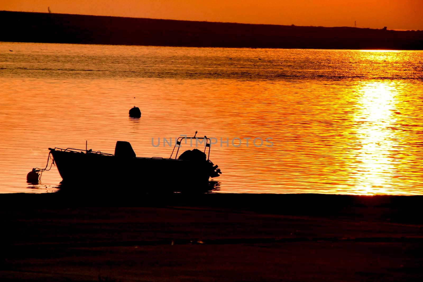Beautiful panoramic view of the mouth of the Douro River as it passes through Oporto at sunset