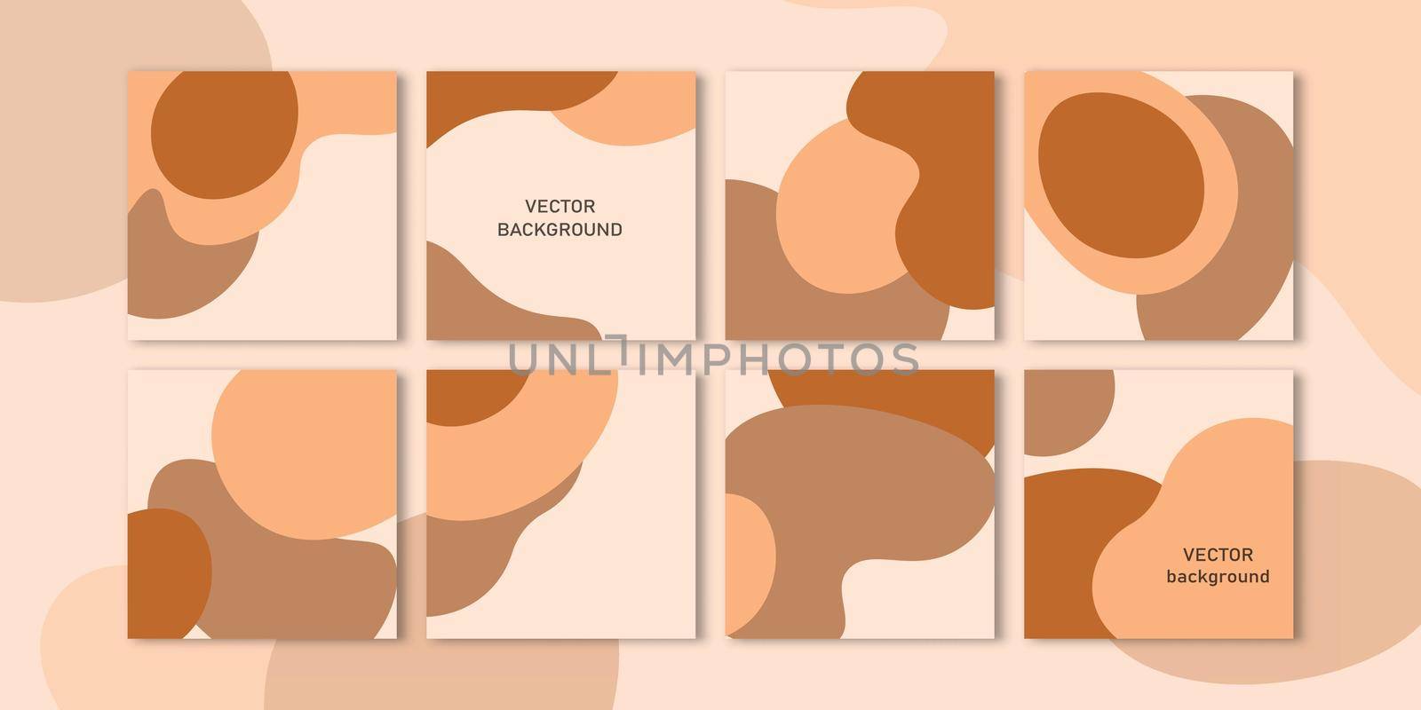 Trendy vector set for social media stories and post, mobile apps, banners design, web ads. Template geometric fluid art background with copy space. Editable frame, mockup for advertising.