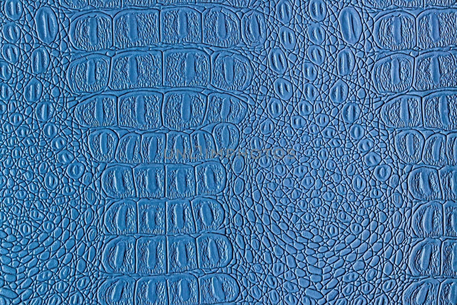 Blue crocodile leather texture. Abstract backdrop for design. by Eugene_Yemelyanov