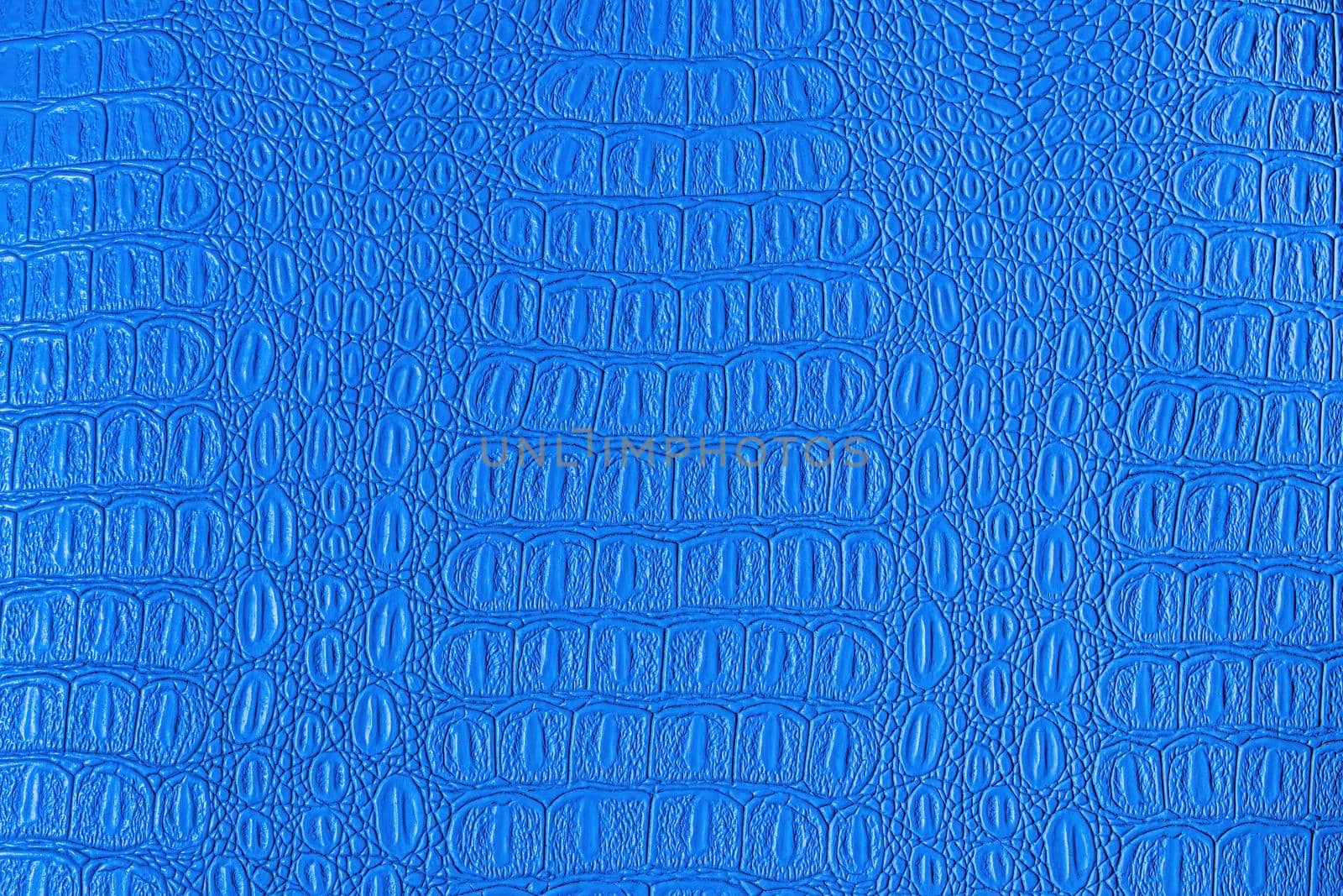 Blue crocodile leather texture. Abstract backdrop for design. by Eugene_Yemelyanov