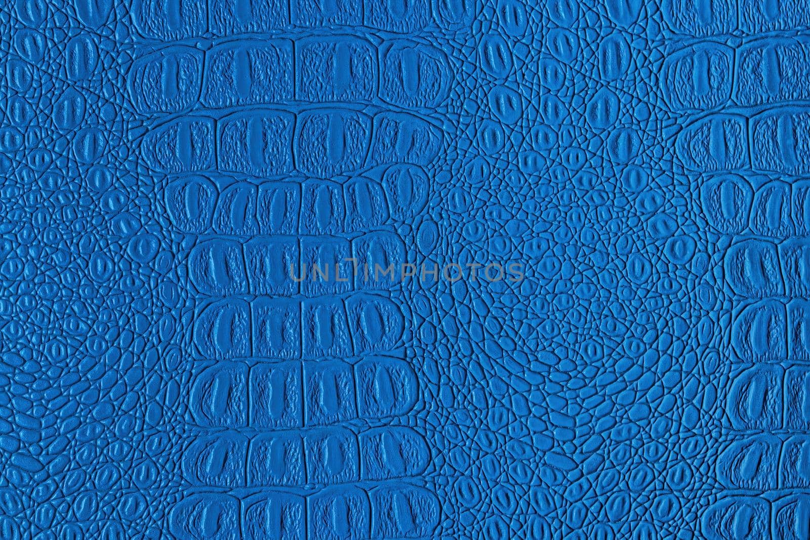 Blue crocodile leather texture. Abstract backdrop for design. by Eugene_Yemelyanov