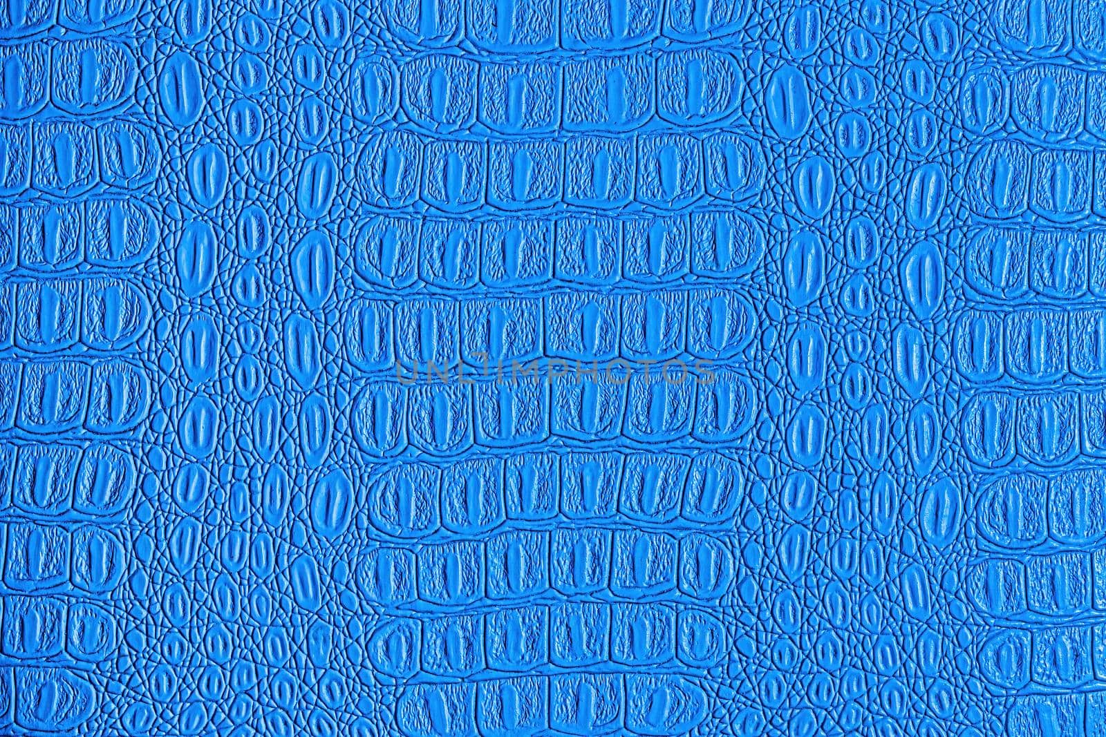 Blue crocodile leather texture. Abstract backdrop for design. by Eugene_Yemelyanov