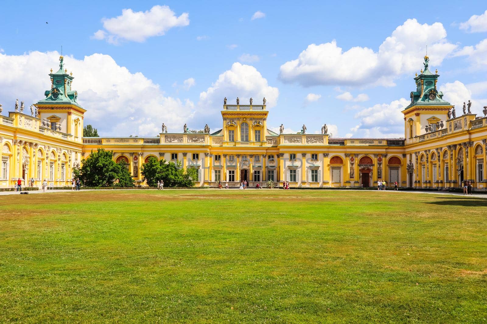 Warsaw / Poland - August 04 2019: Royal Wilanow Palace in Warsaw. Residence of King John III Sobieski