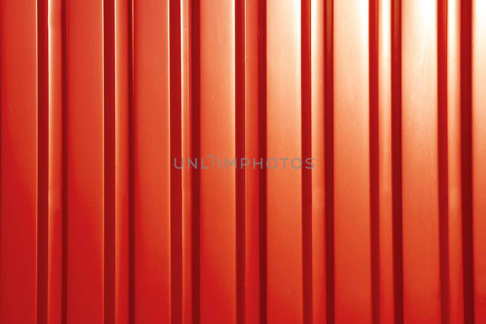 Red sheet metal profile, background. Outdoors of day. Front view. by Essffes