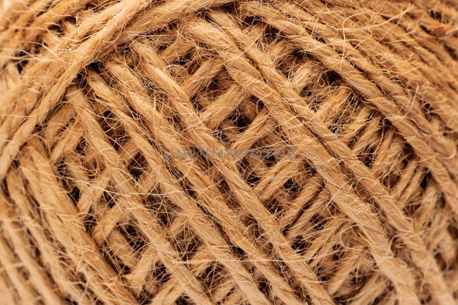 Coiled rope close up, background for text or texture, macro photo