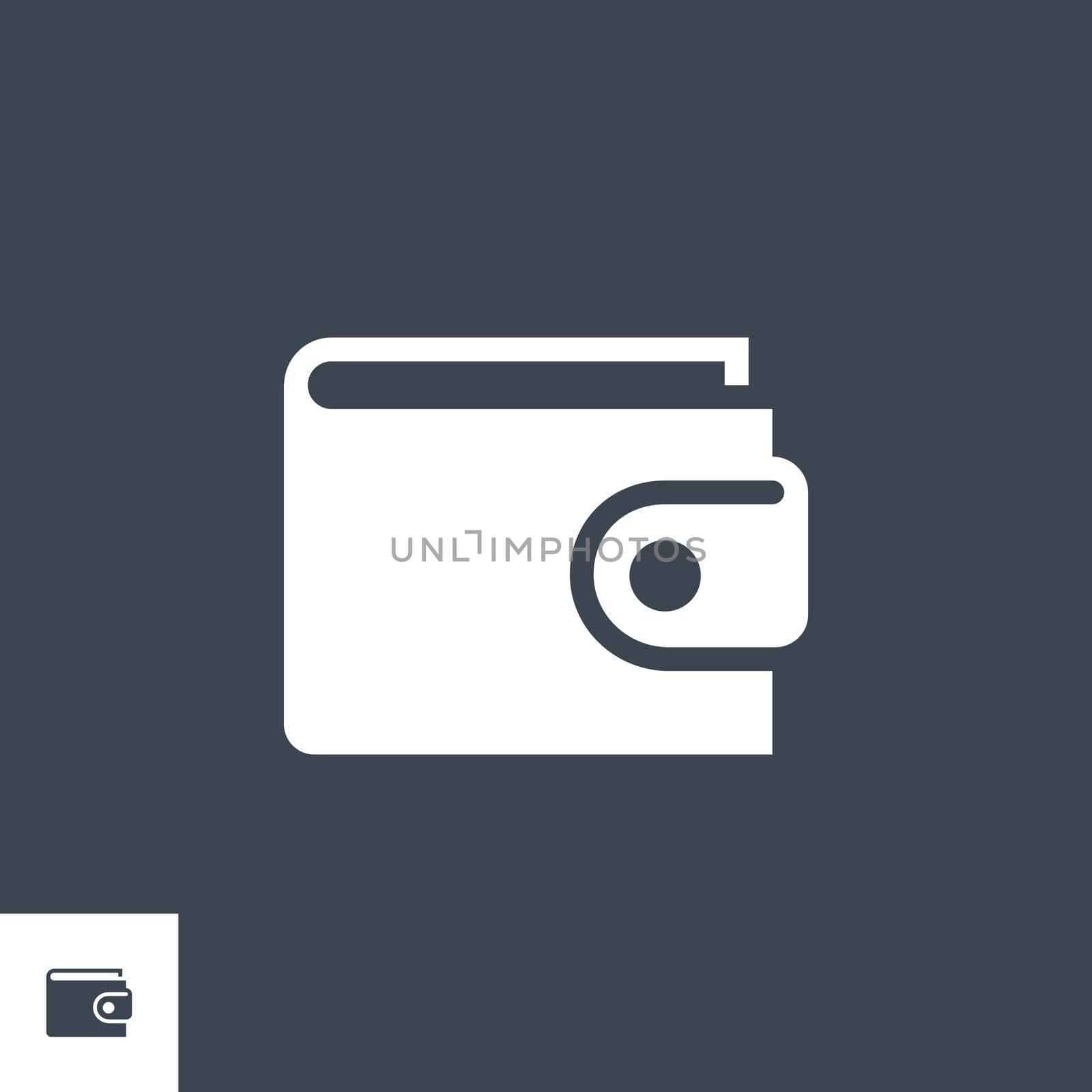 Personal Wallet related vector glyph icon. Isolated on black background. Vector illustration.