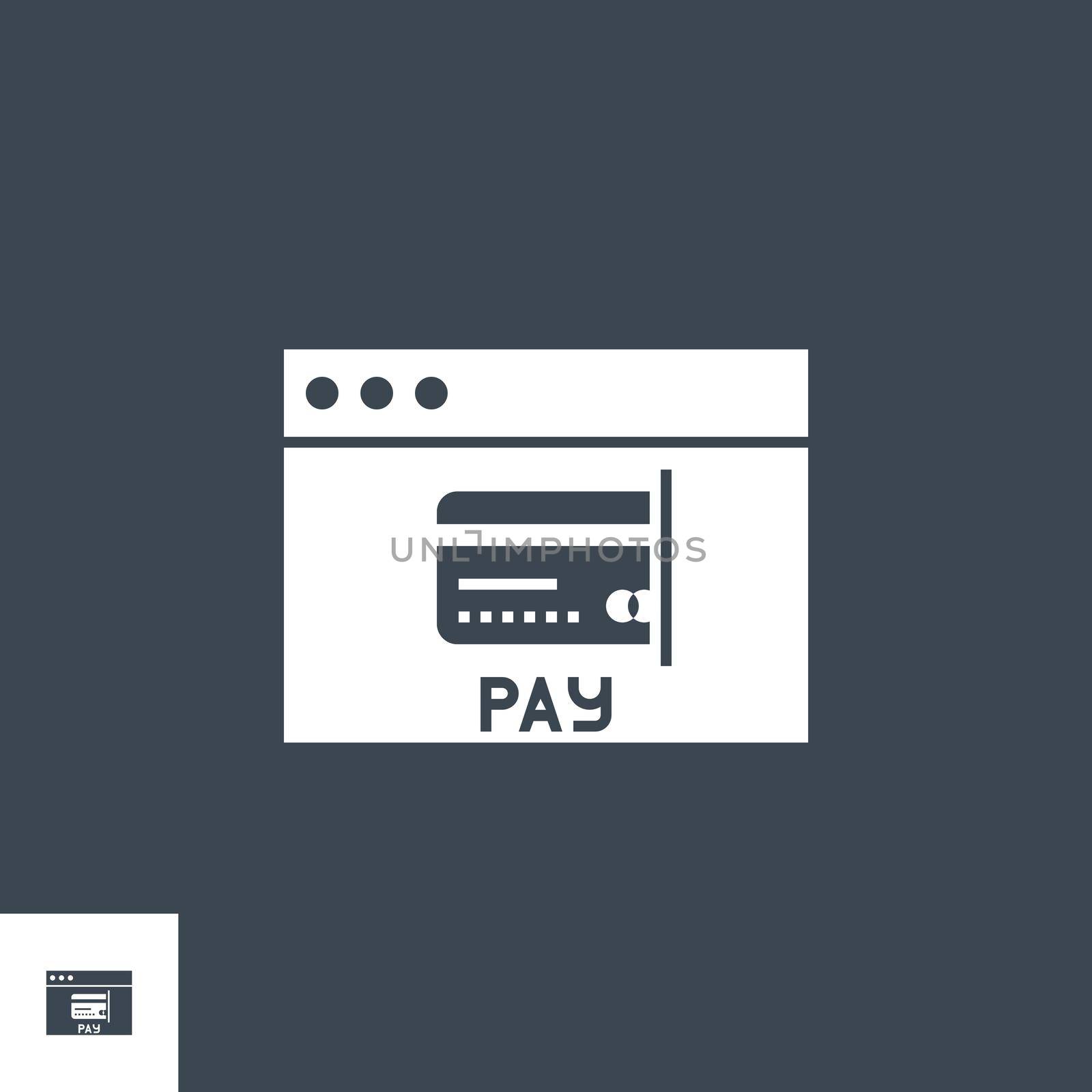 On Pay related vector glyph icon. by smoki