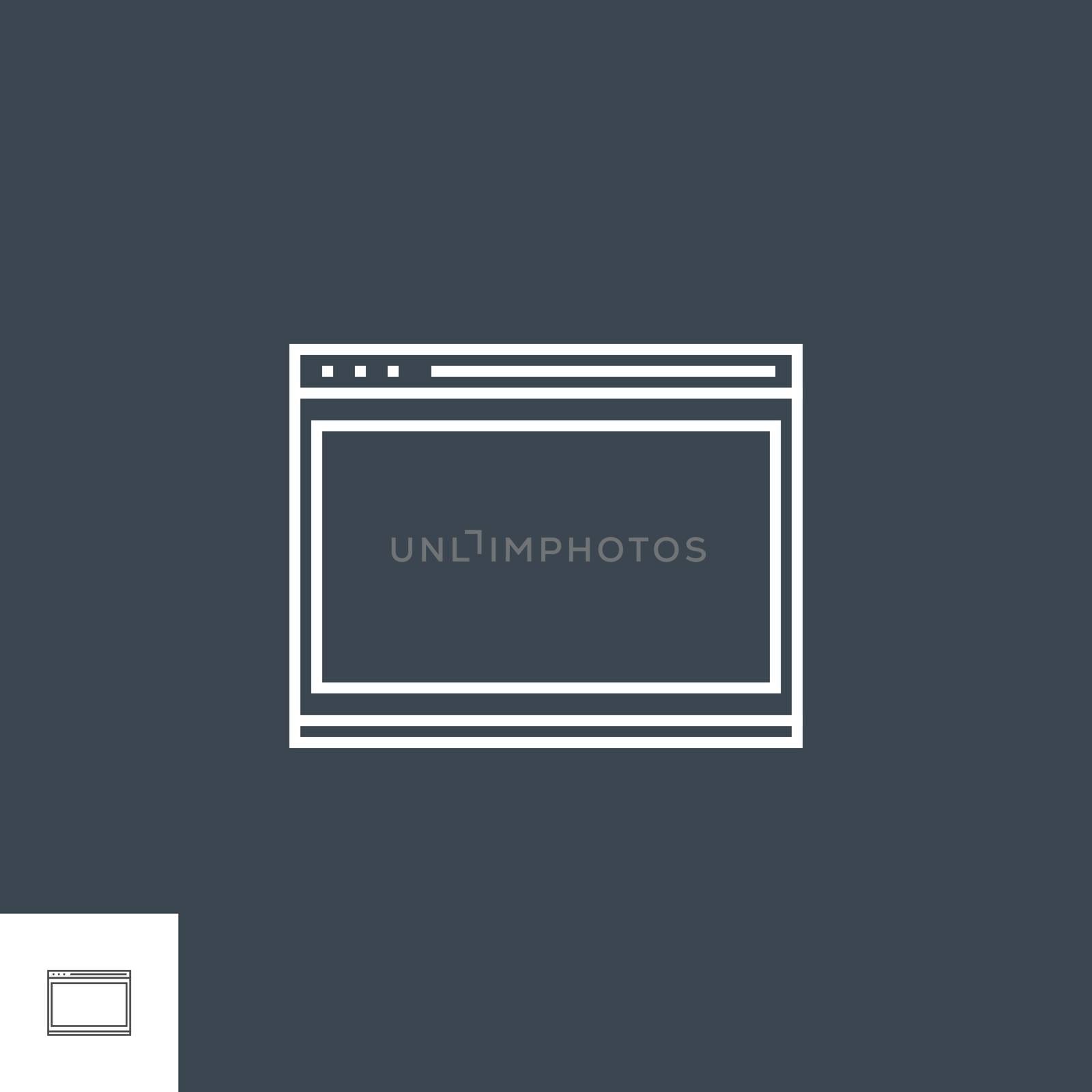 Web Page Related Vector Thin Line Icon. Isolated on Black Background. Editable Stroke. Vector Illustration.