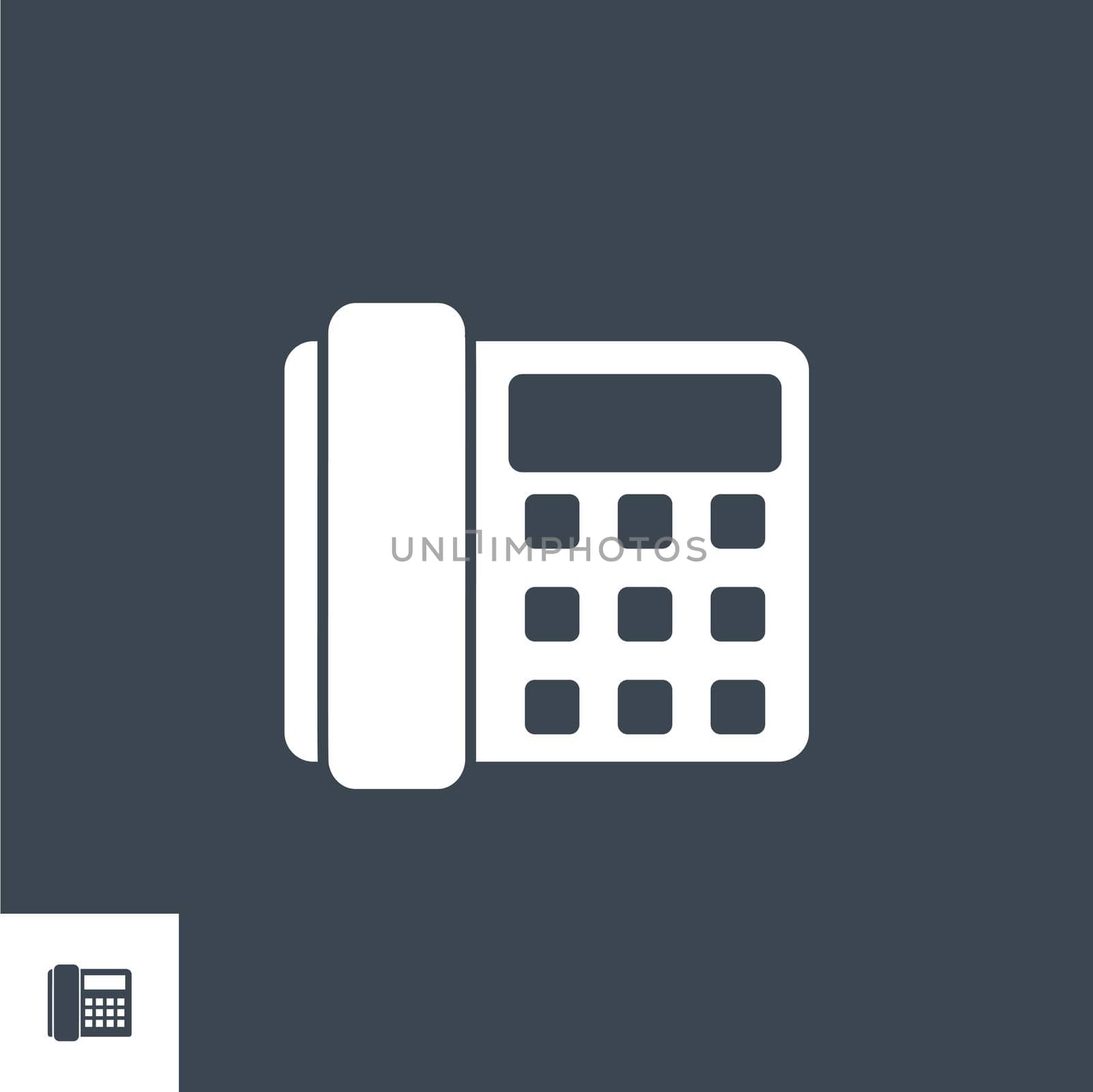 Office Phone related vector glyph icon. by smoki