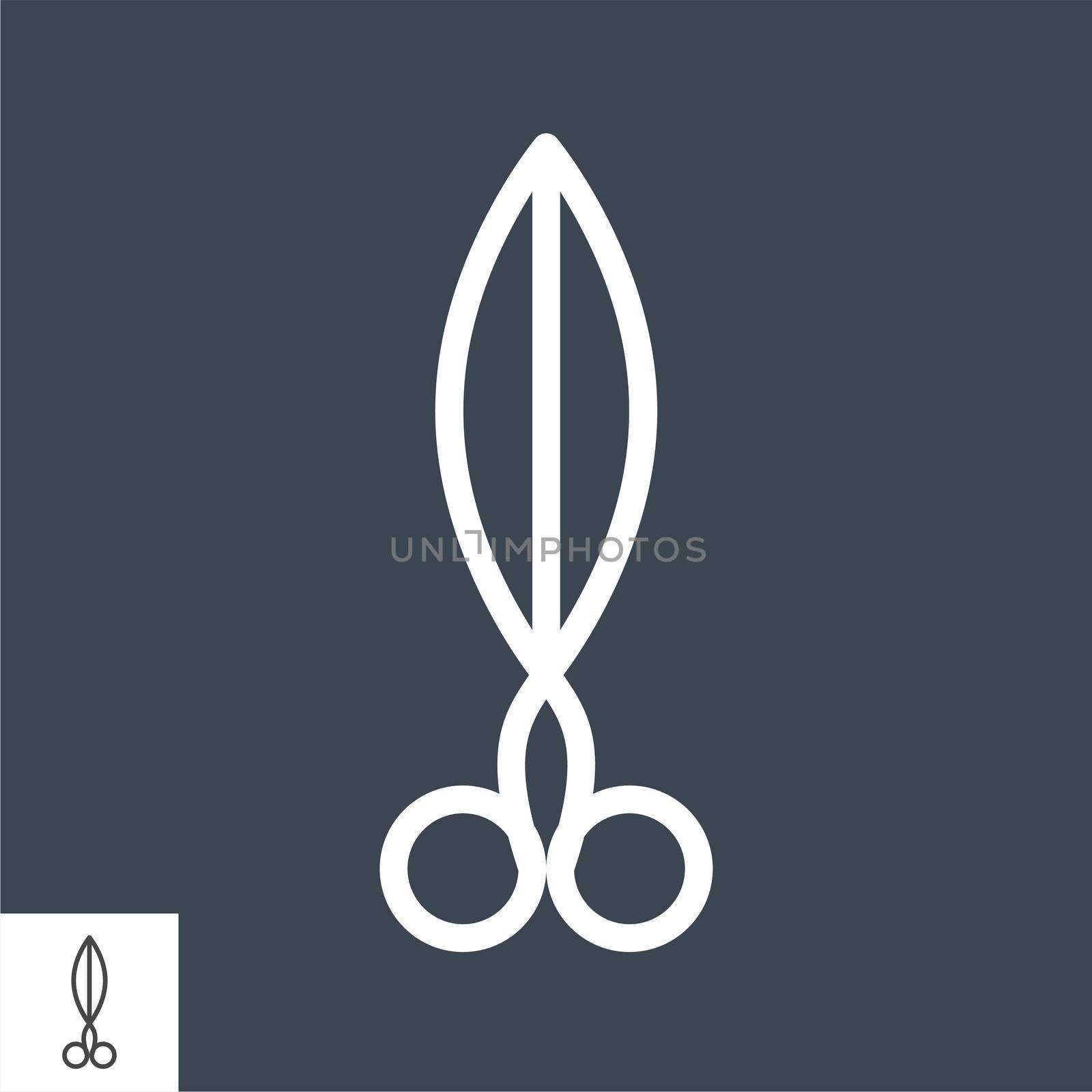 Scissors related vector glyph icon. by smoki