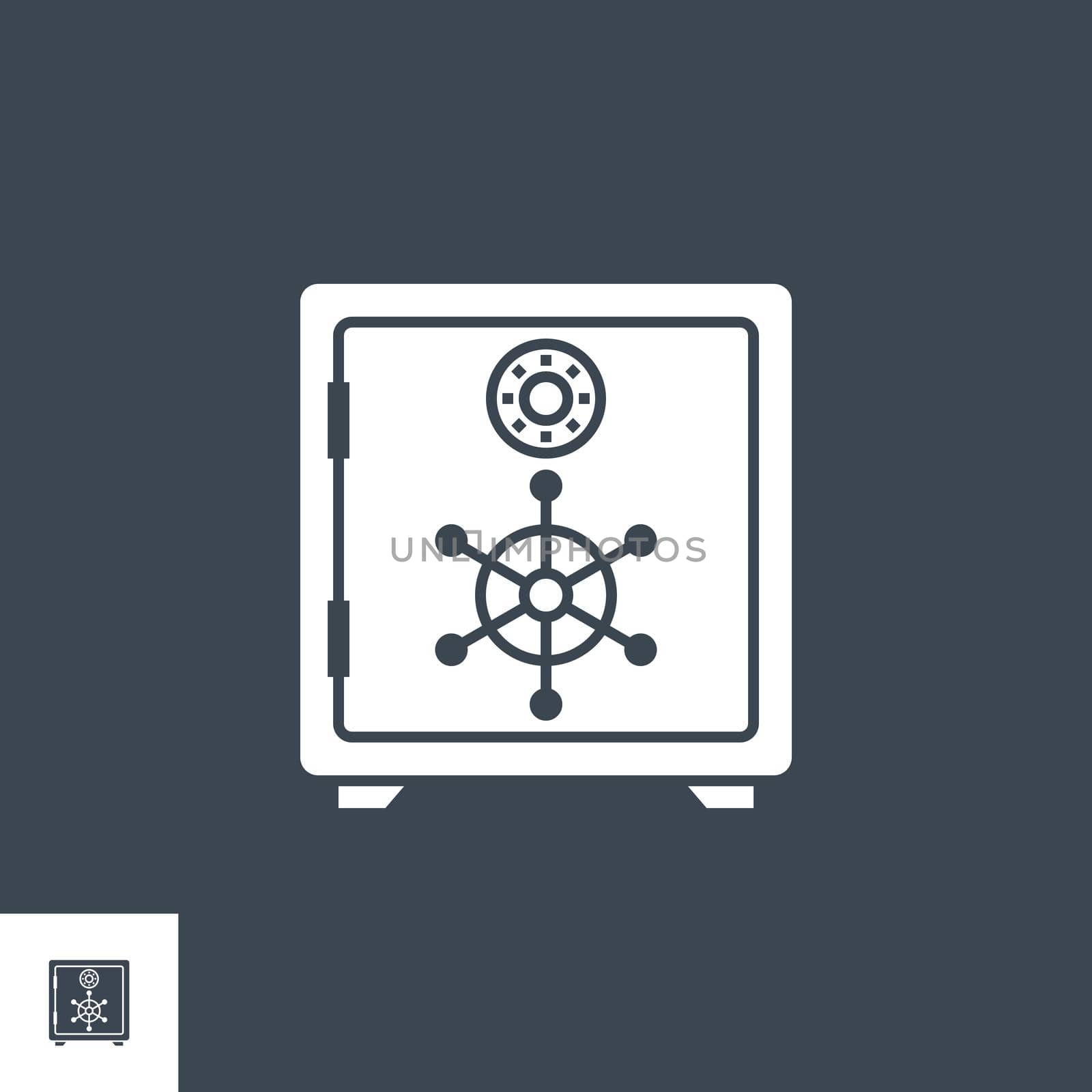 Safe related vector glyph icon. by smoki