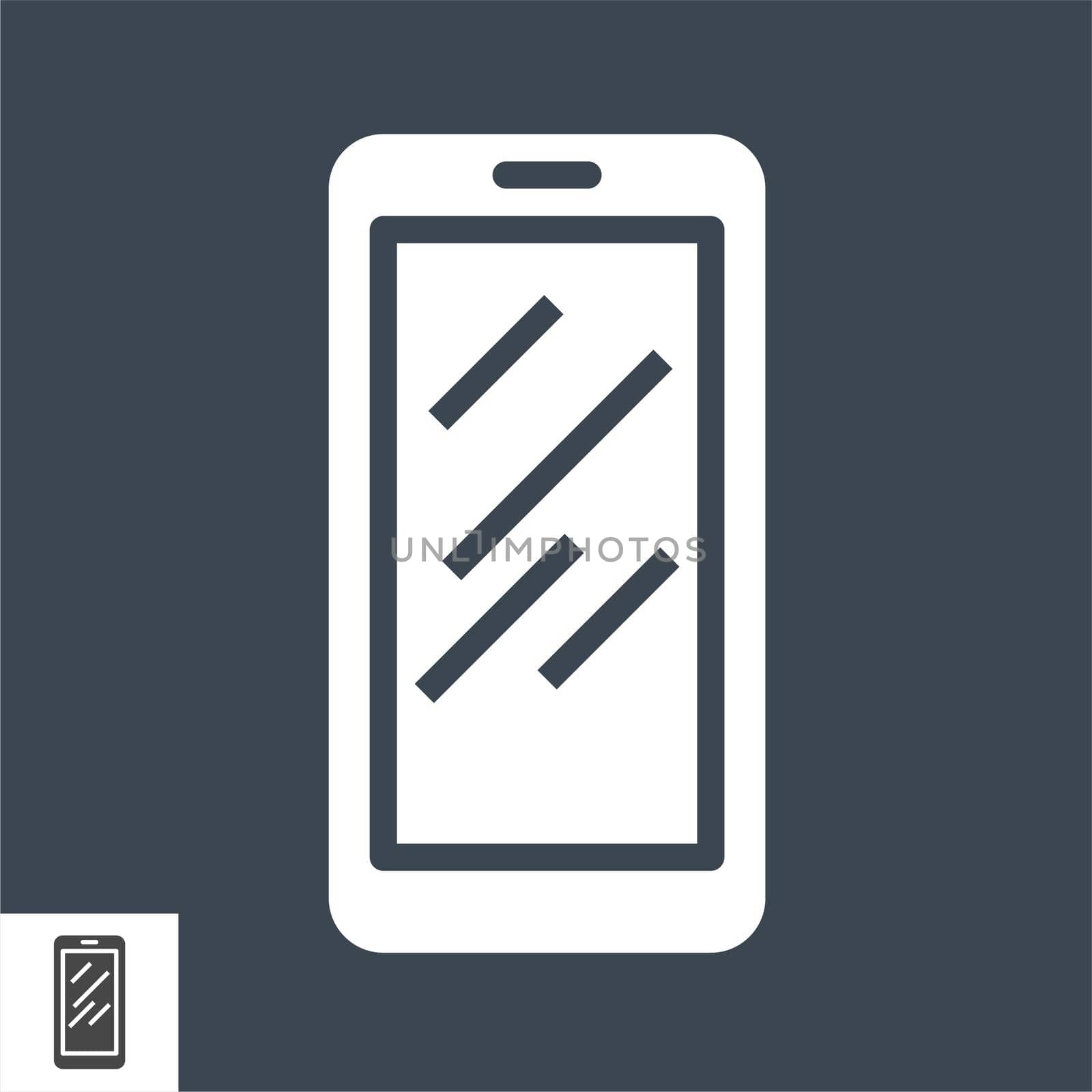 Smartphone Flat Vector Icon. Flat icon isolated on the black background. Editable EPS file. Vector illustration.