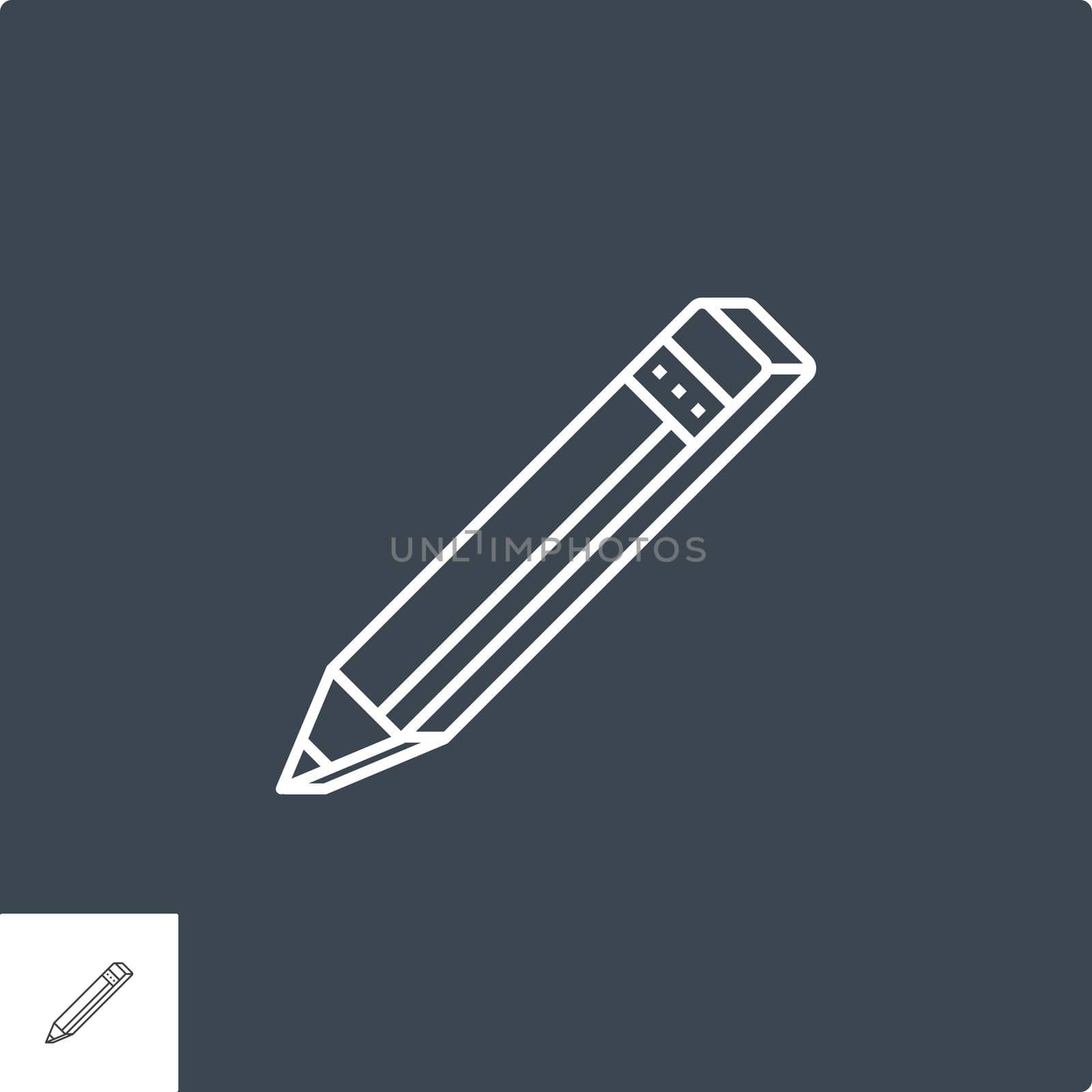 Pencil Related Vector Line Icon by smoki