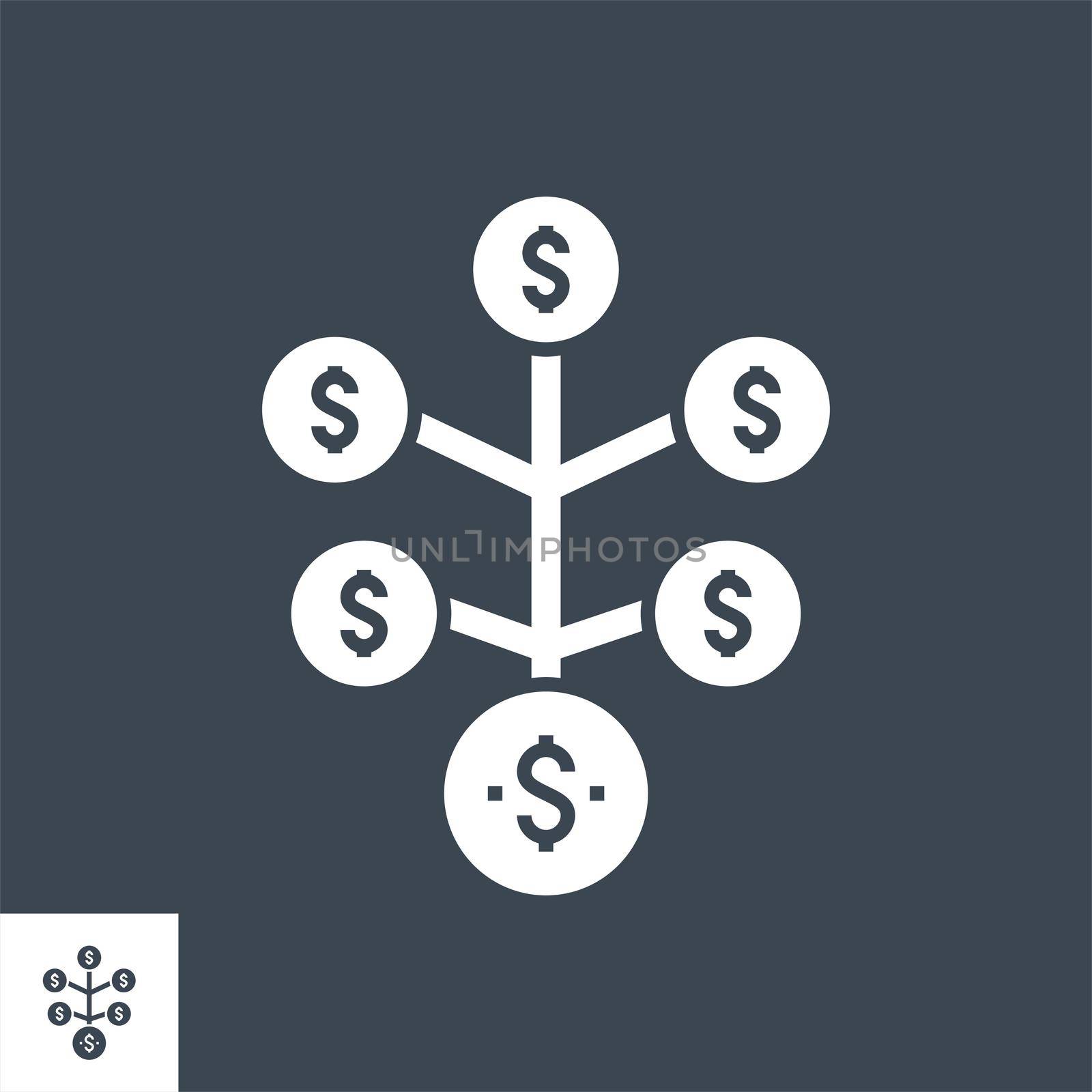 Return on Investment Vector Glyph Icon by smoki