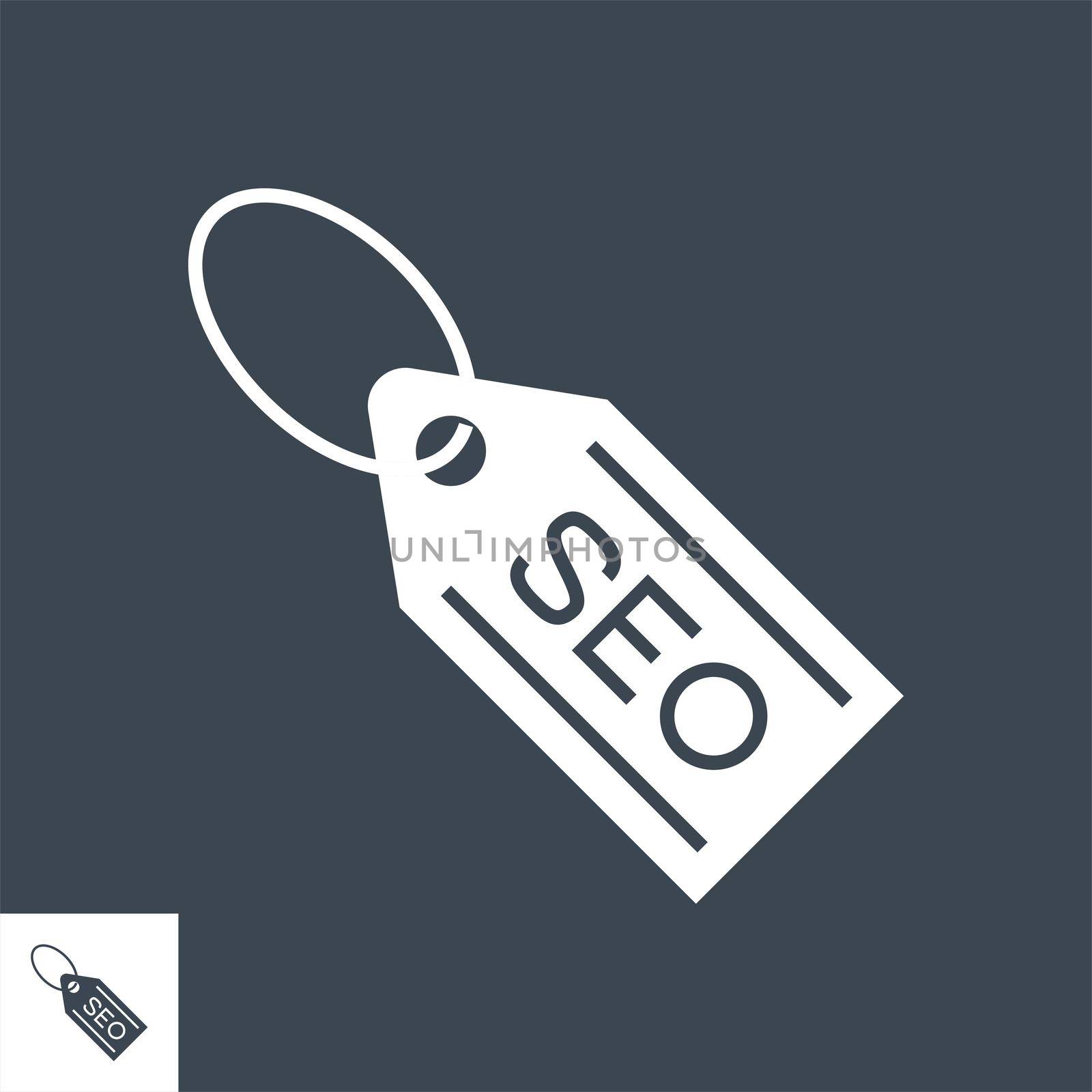 SEO Tag Vector Glyph Icon by smoki