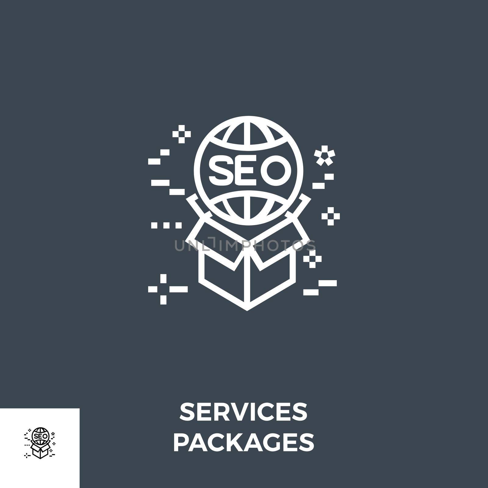 Services Packages Line Icon by smoki