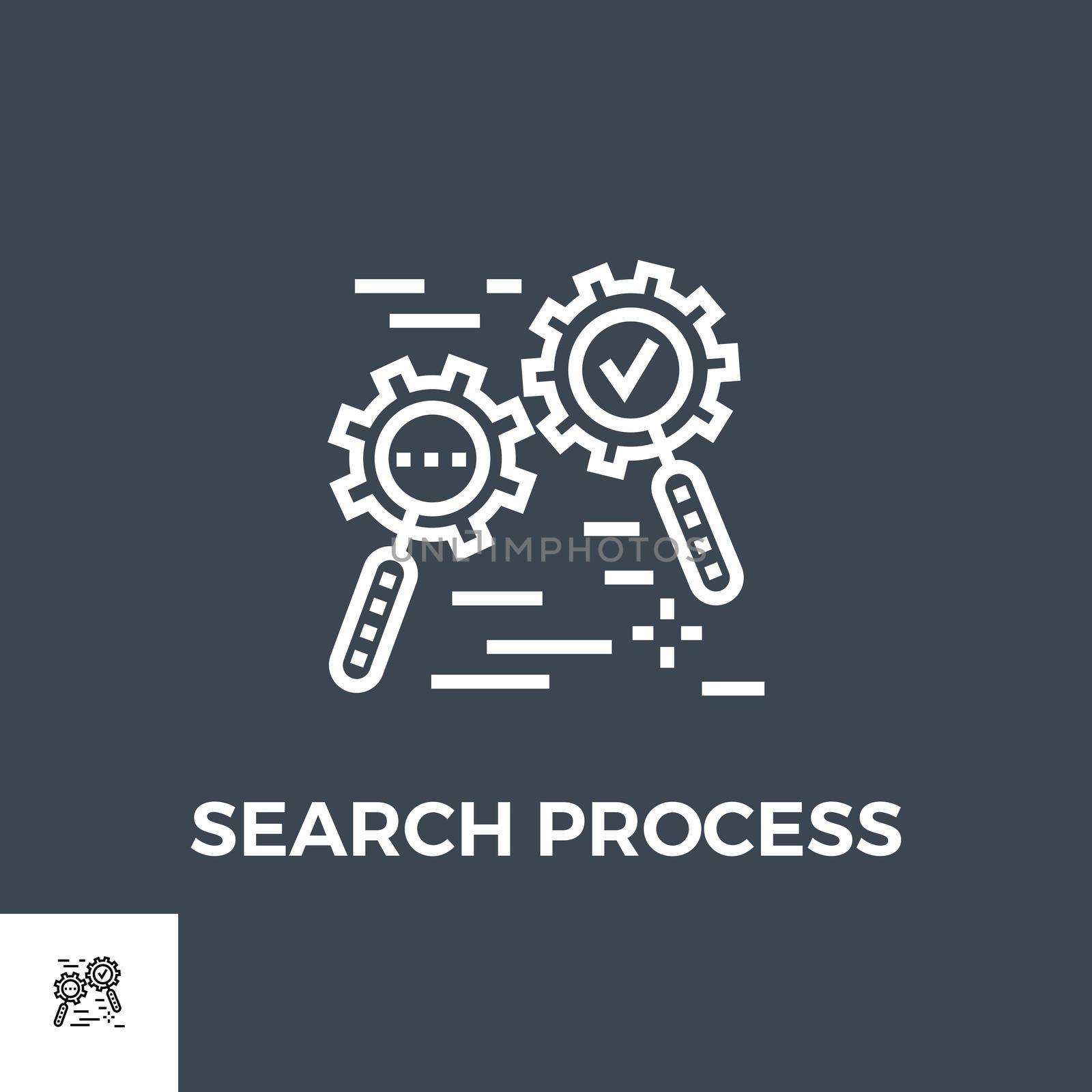Search Process Line Icon by smoki