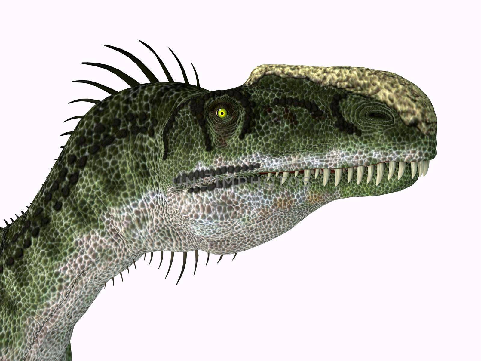 Monolophosaurus Dinosaur Head by Catmando
