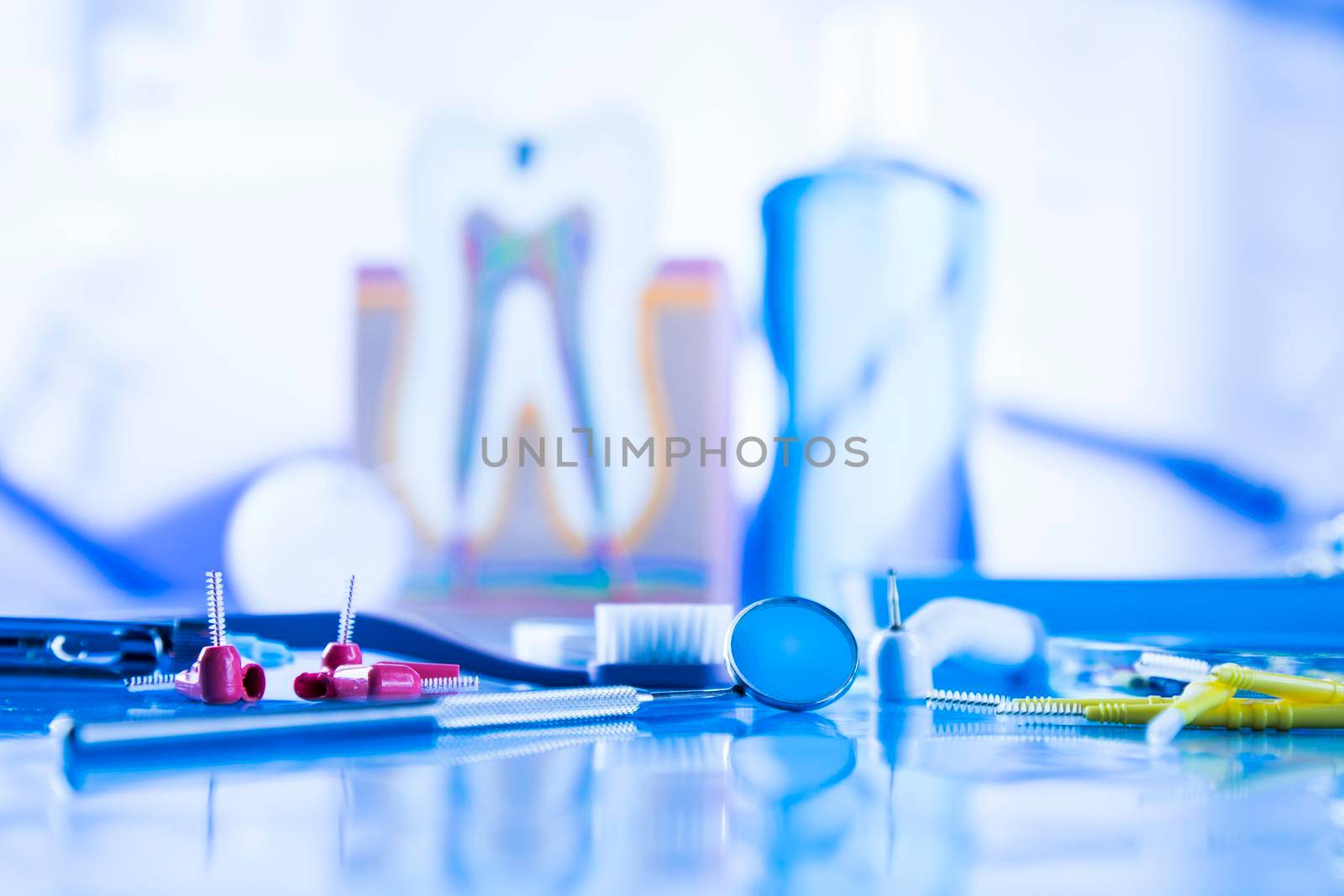 Dental clinic interior, medicine equipment tools