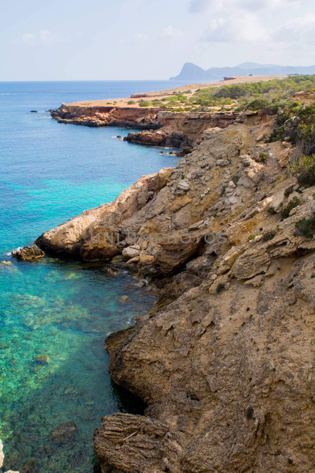 Cala Tarida in Ibiza beach San Jose at Balearic Islands by martinscphoto