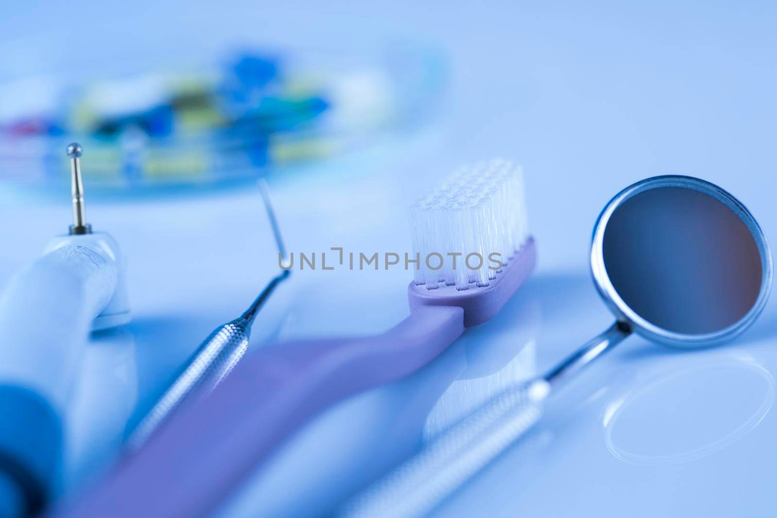 Set of dental instruments, health care