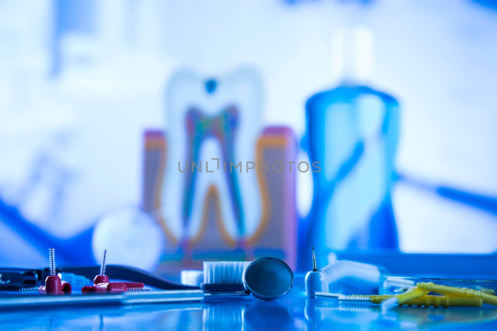 Dental clinic interior, medicine equipment tools