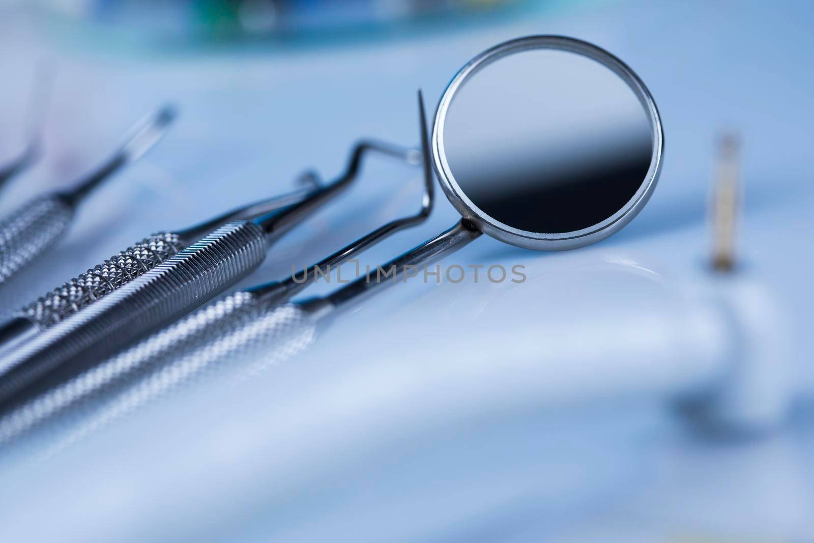 Set of dental instruments, health care