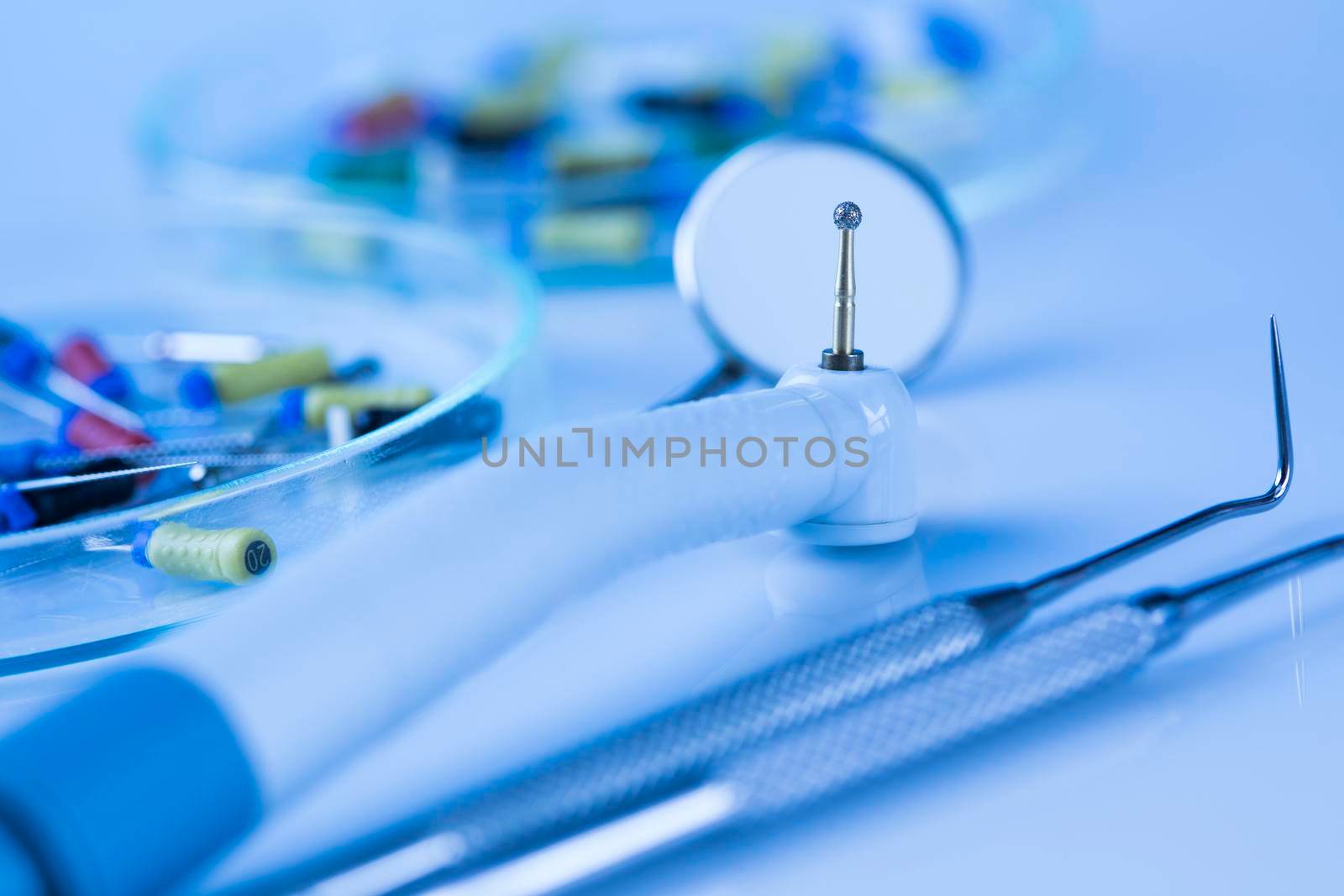 Dental medicine, set equipment tools by JanPietruszka