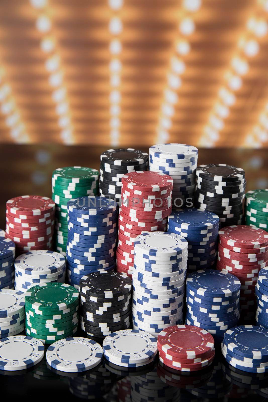 Poker Chips background, Classic casino by JanPietruszka