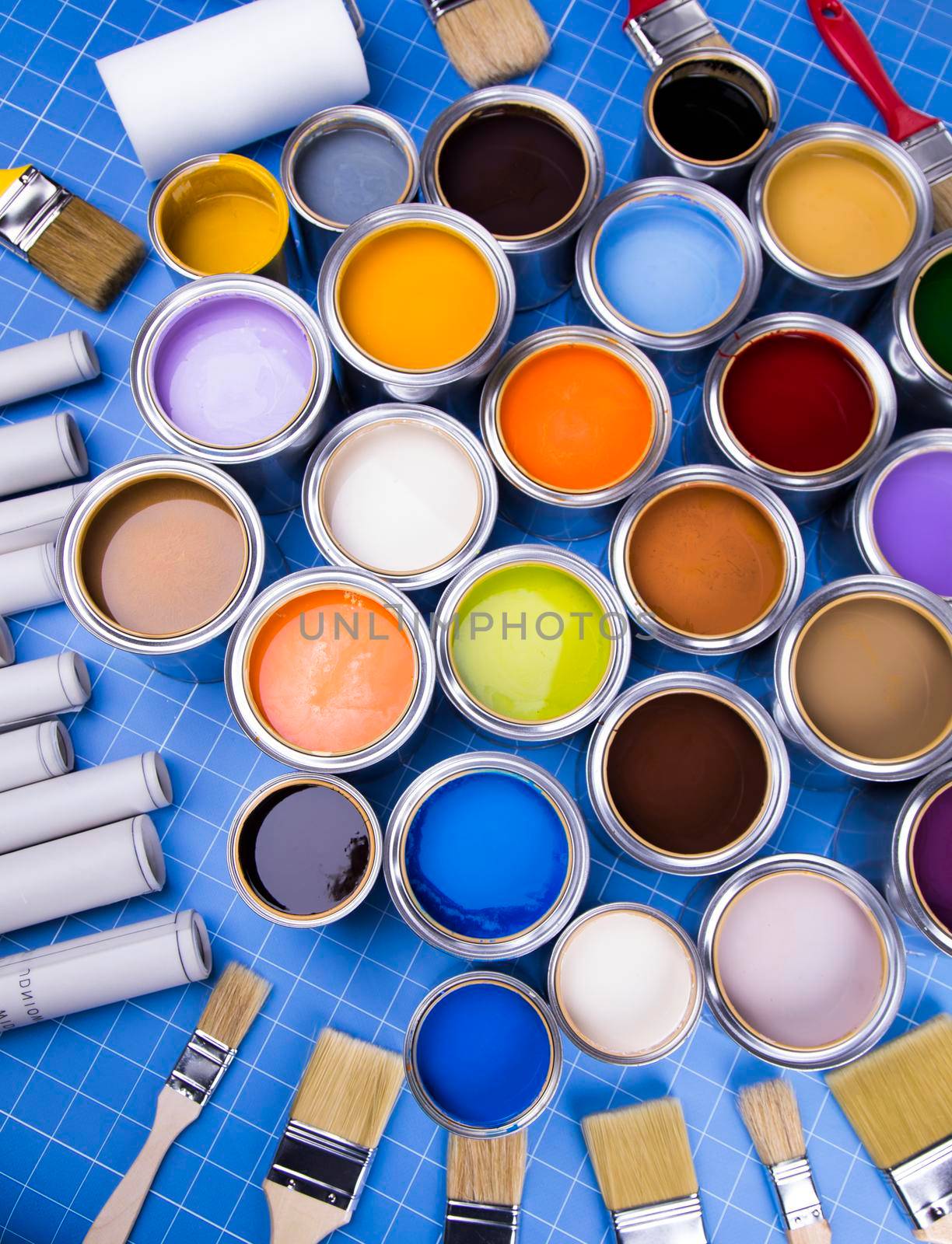 Paint cans color palette and Rainbow colors  by JanPietruszka