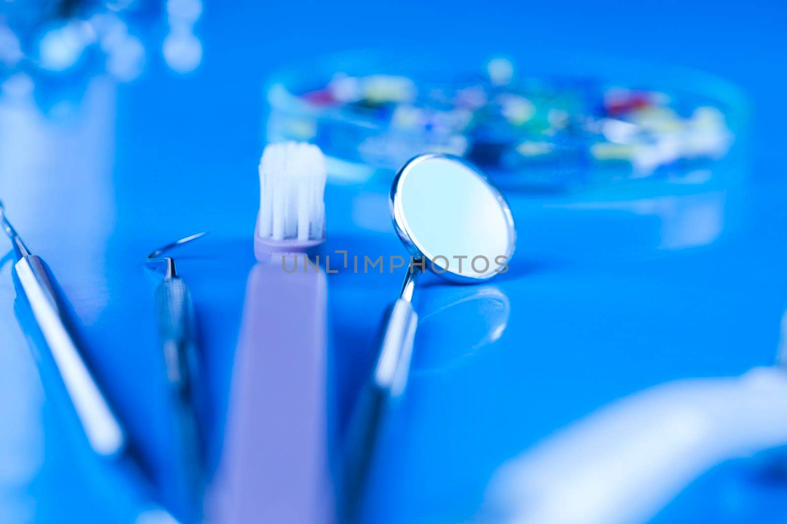 Dental medicine, set equipment tools