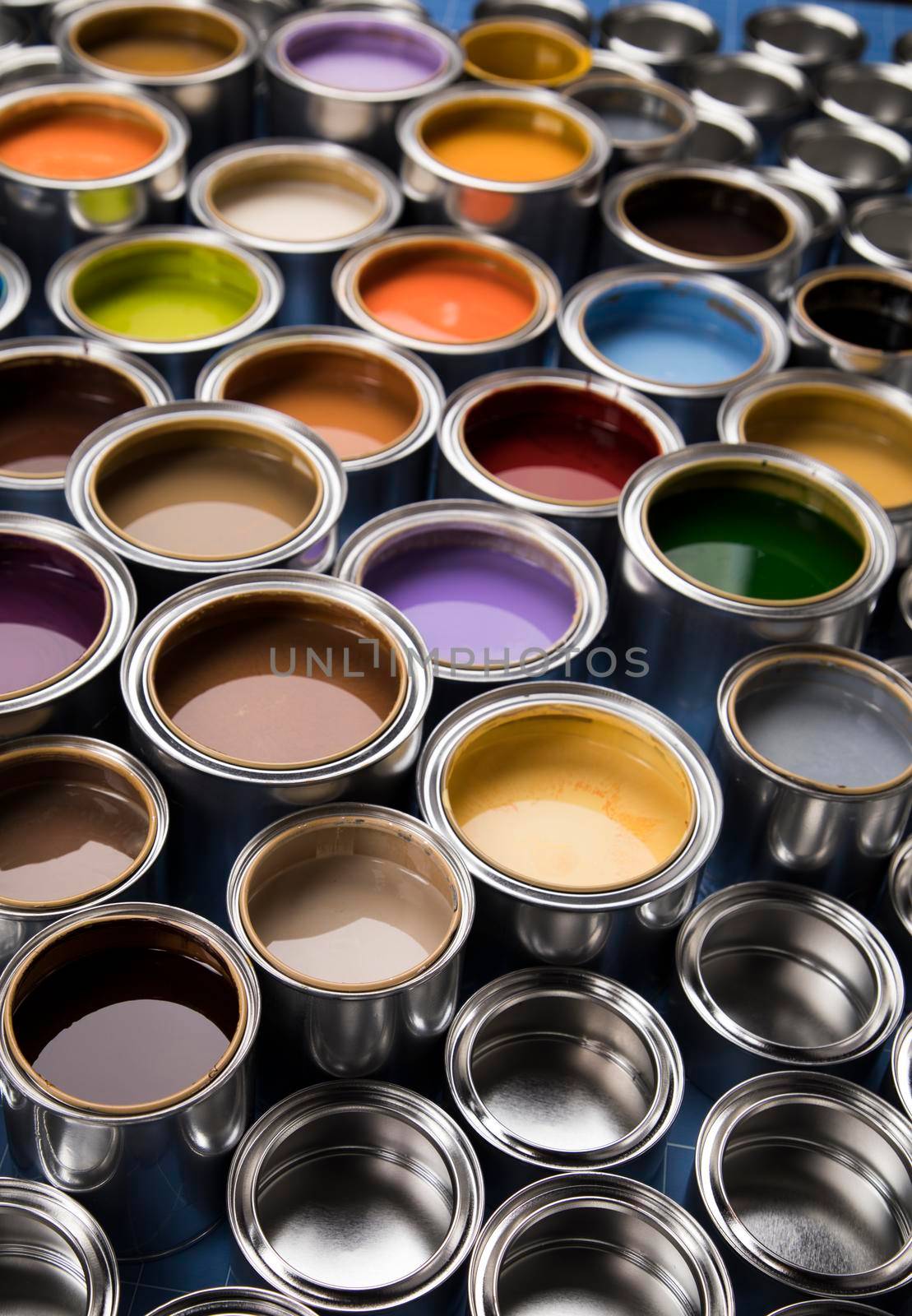 Colours paint can Rainbow colors background by JanPietruszka