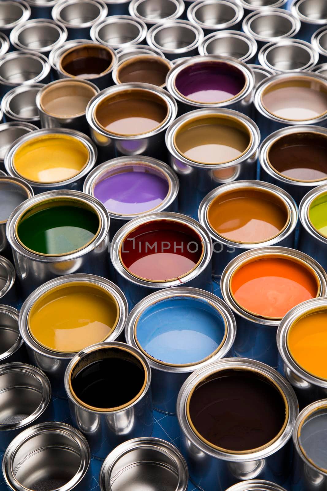 Tin metal cans, Painting background