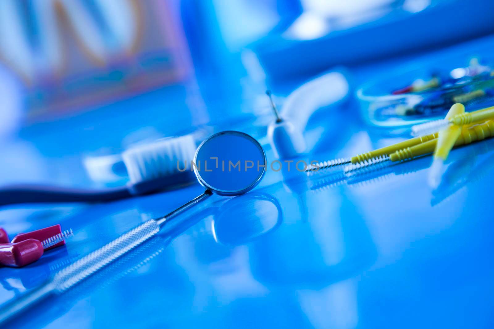 Dental clinic interior, medicine equipment tools