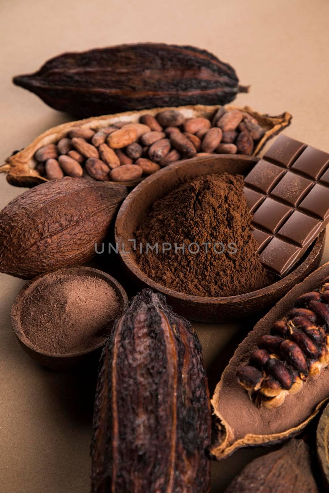 Chocolate sweet, cocoa and food dessert background  by JanPietruszka