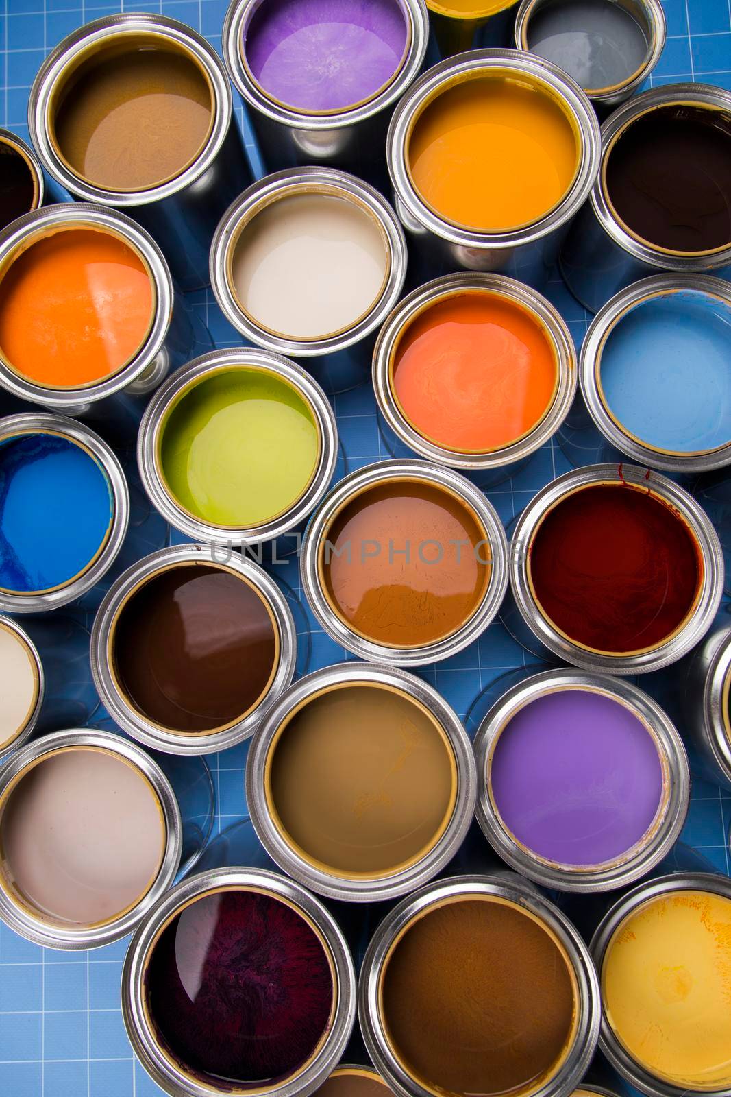 Colours paint can Rainbow colors background