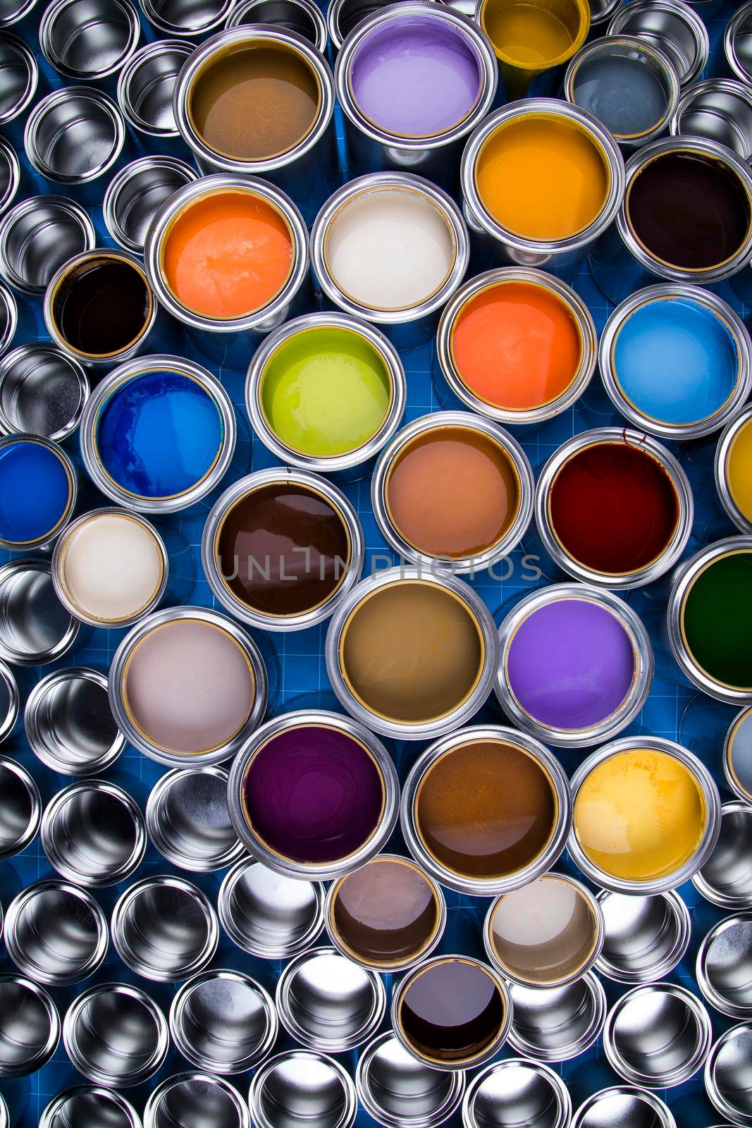 Colours paint can Rainbow colors background by JanPietruszka