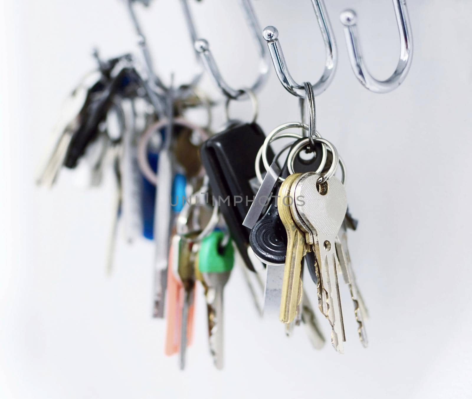 Keys hanging on the hooks by hamik