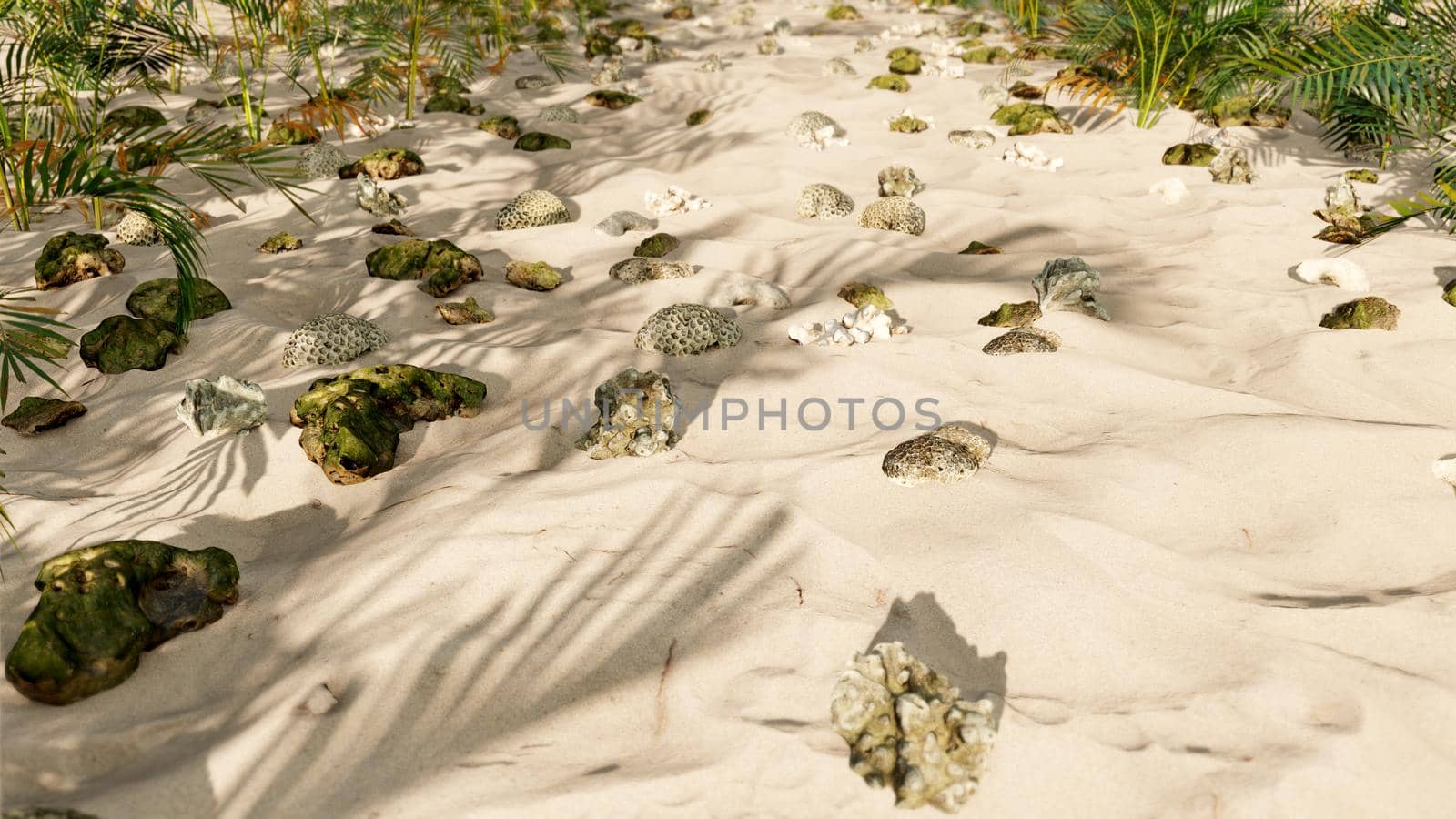 3D illustration Background for advertising and wallpaper in nature and advertising scene. 3D rendering in decorative concept