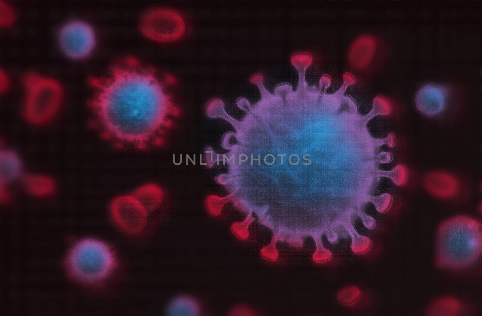 Coronavirus microbe cells by suththisumdeang