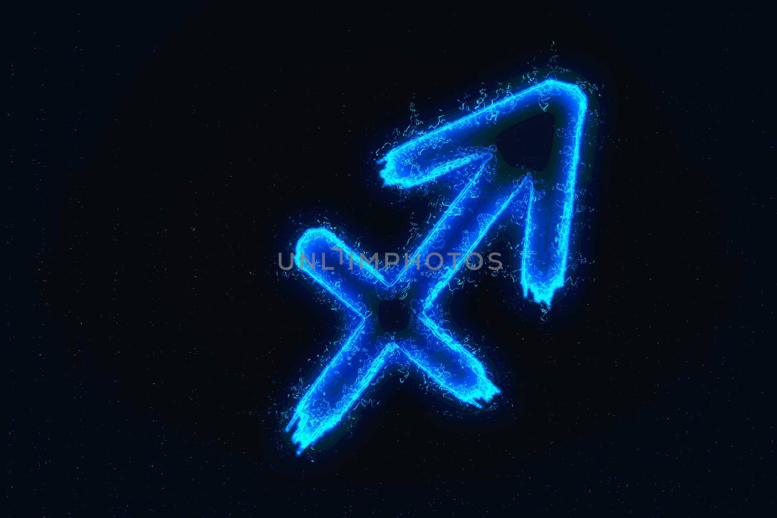 Sagittarius Zodiac Sign. Abstract night sky background