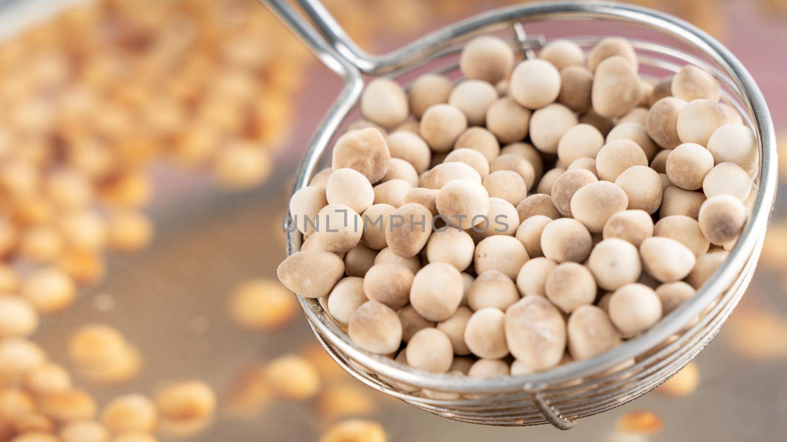 Cooking, boiling brown sugar flavor tapioca pearl balls, ingredient of bubble tea, preparing food and drink, close up, recipe cookbook steps design concept.