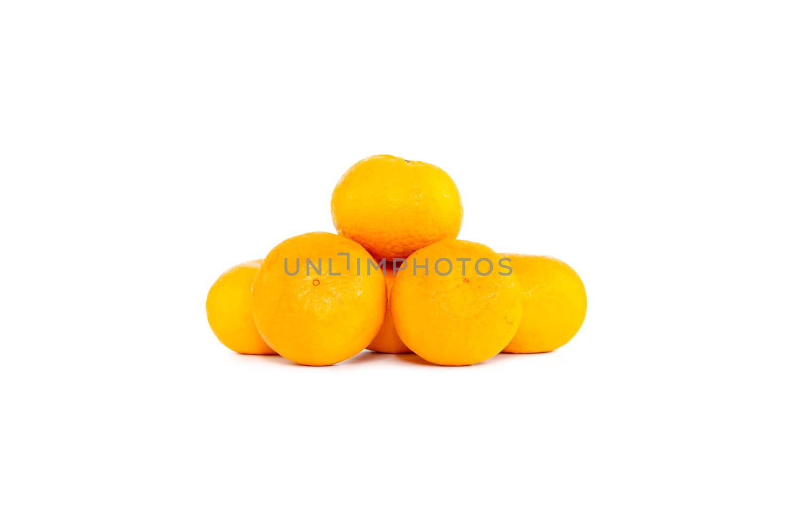 Group of oranges or tangerine isolated on white background