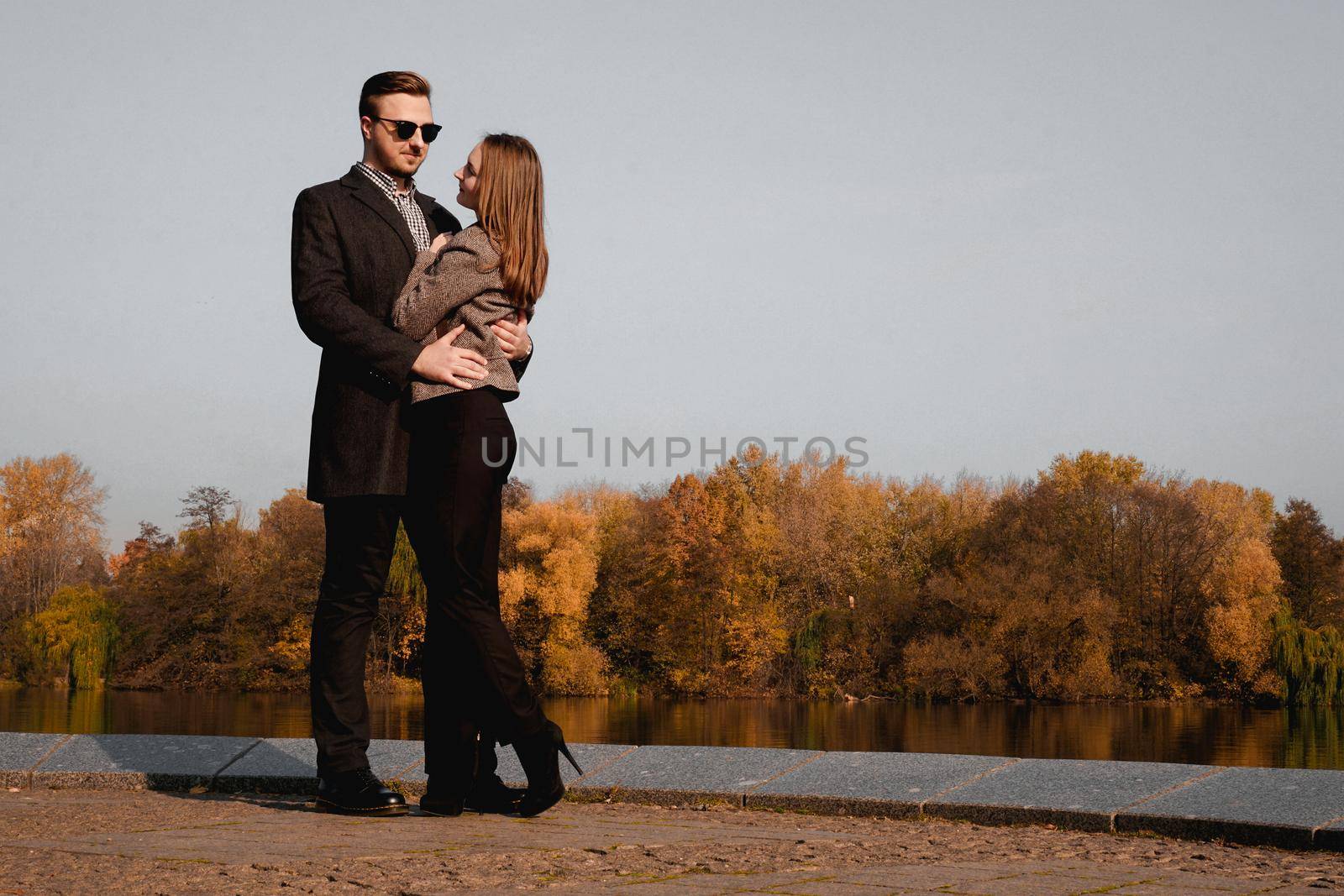 Young and elegant couple in love by natali_brill